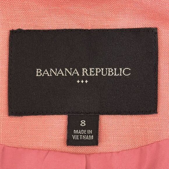 BR Linen Peplum Jacket Elegant Coral Size 8 NWOT - Picture 10 of 11